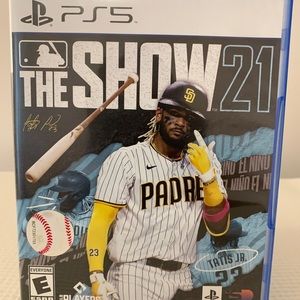 PS5 MLB The Show 21 with Tatis on cover. Game is in mint condition, no scratches